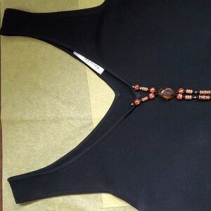 Beautiful black beaded tank